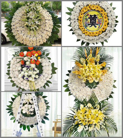 山东济宁邹城市峄山镇大三村花圈速递